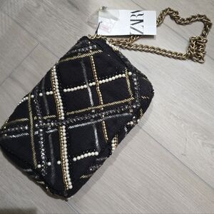ZARA Beaded Crossbody Bag